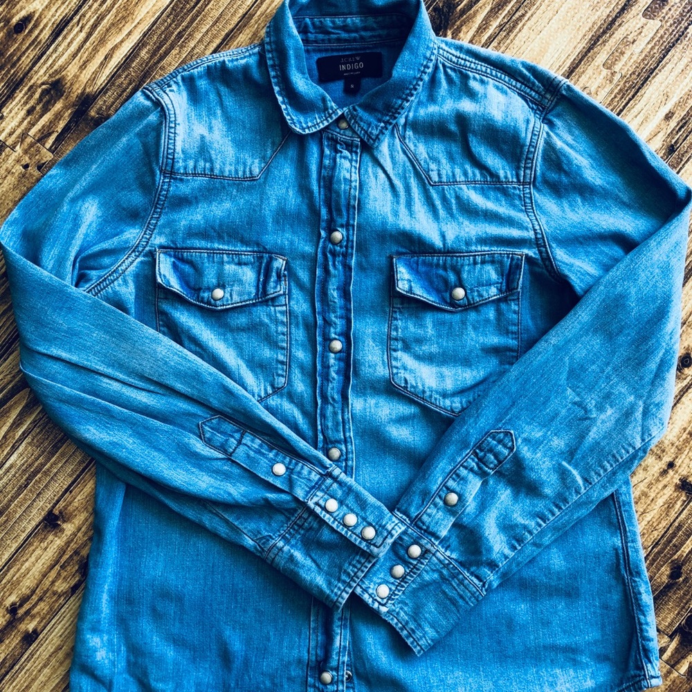 J. Crew Denim Shirt Size 8